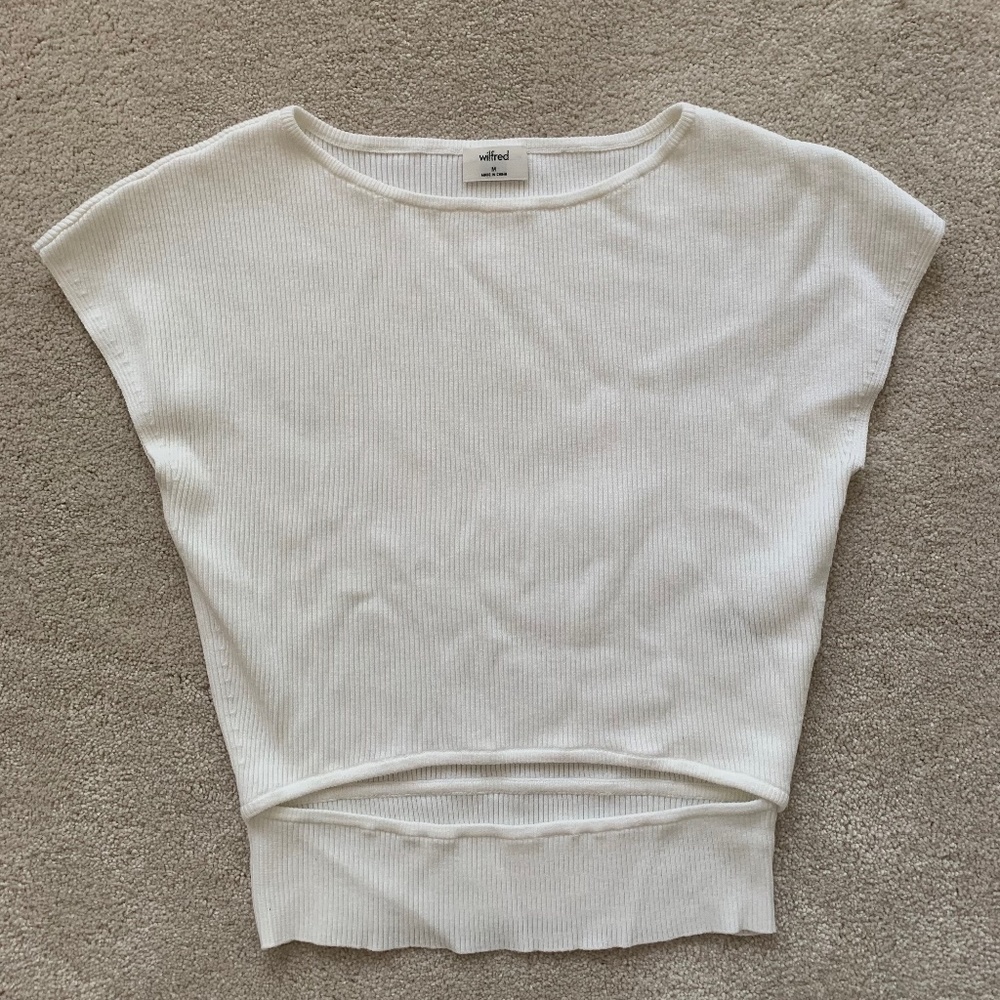Wilfred Cut Out Knit Top